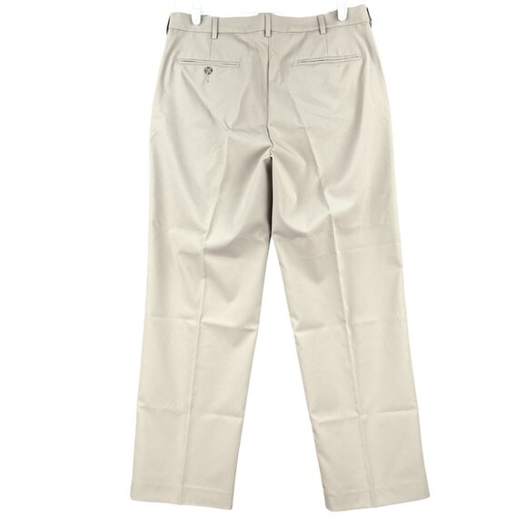 Champions Tour Men Lightweight Beige Pants 34x30 Pleated Front Tapered Leg NWOT - Picture 2 of 12